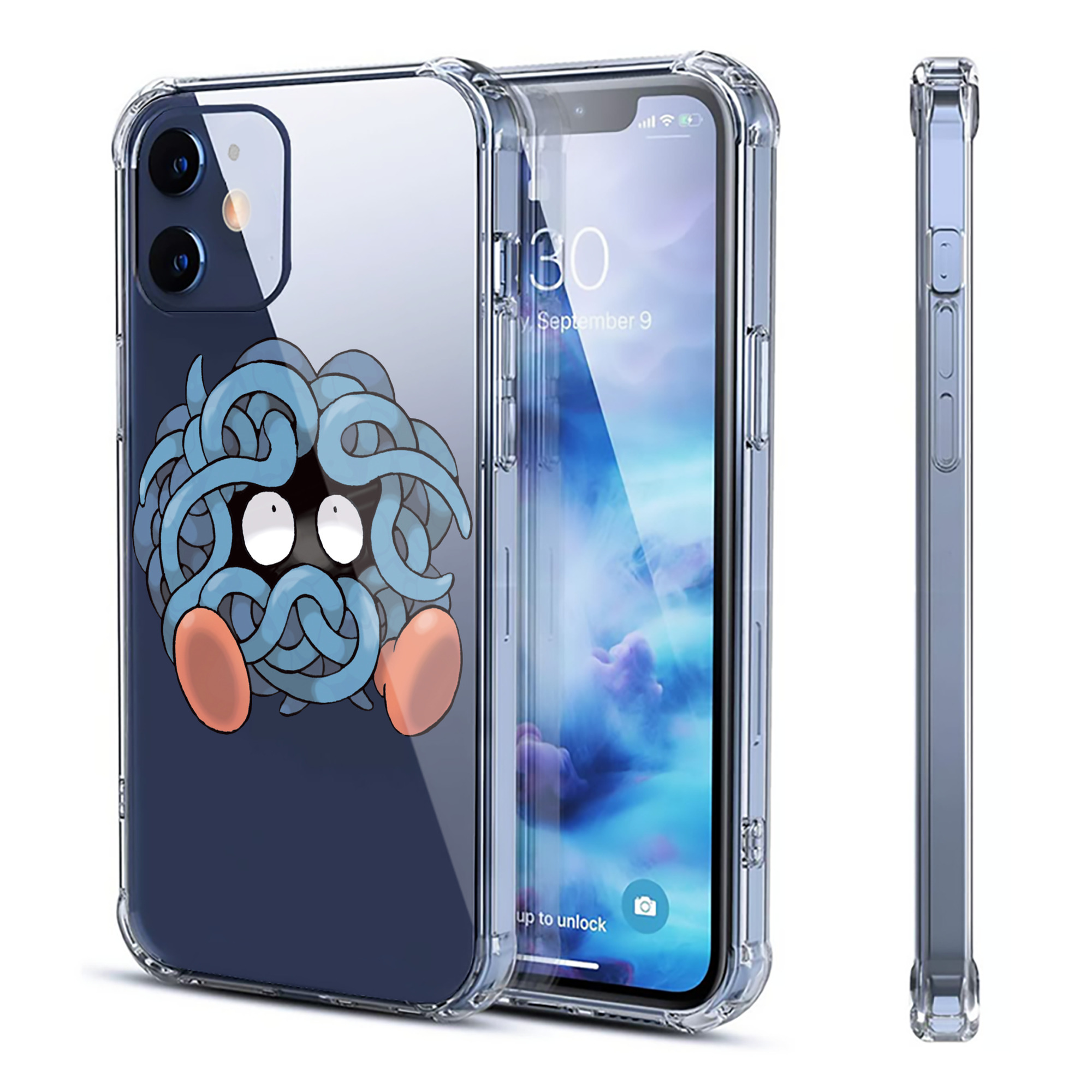 （画像用） ポケットモンスター Pokémon 【iPhone 12シリーズ対応】透明スマホケース（クリアソフトケース）